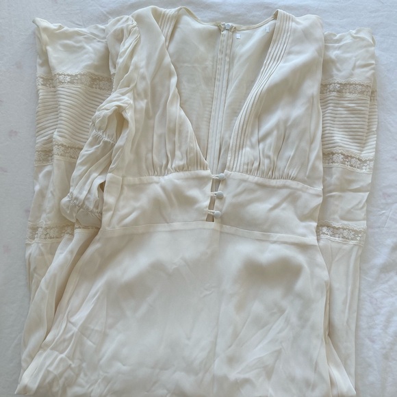 Reformation Ginny Maxi Dress in White/Ivory Size 8 Preppy Boho Bridal Picnic - Picture 11 of 17